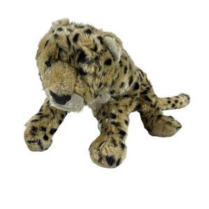 FAO Schwarz Lifelike Cheetah Leopard Cat Plush 18" Stuffed Toy Lovey